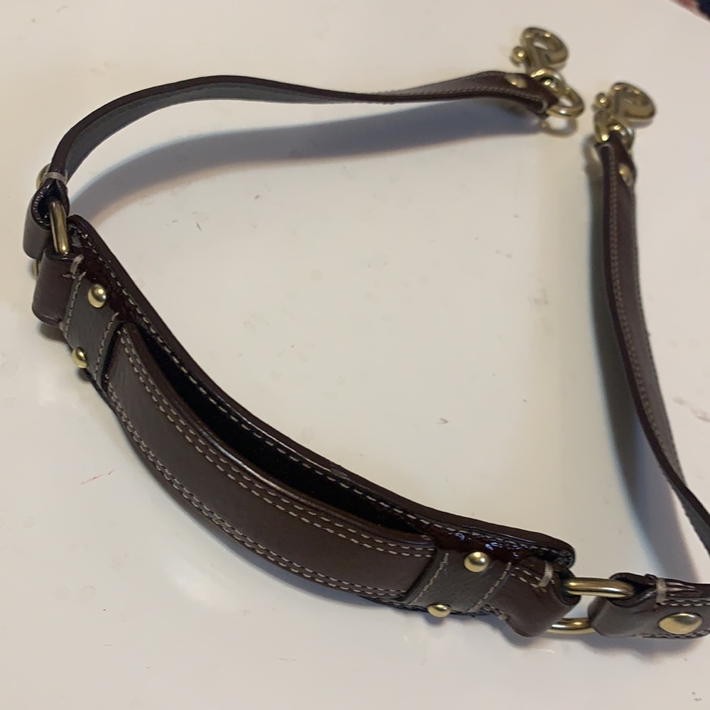 COACH LEATHER STRAP 32” BROWN GOLD BUCKLES REPLACEMENT STAP BAG PURSE LUGGAGE